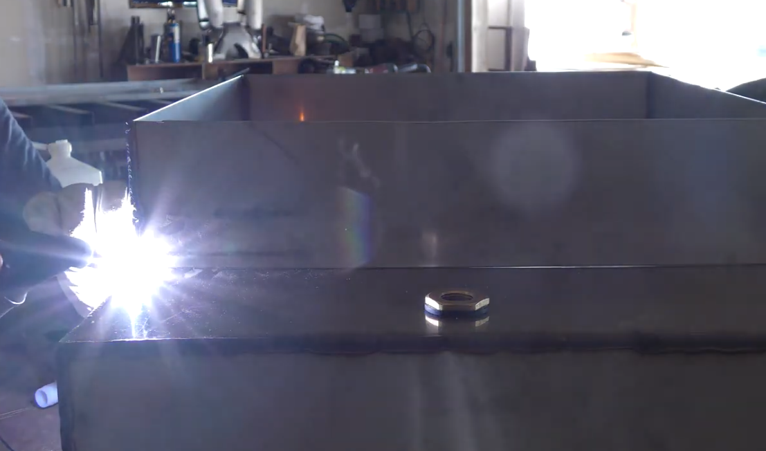 TIG welding a custom water basin