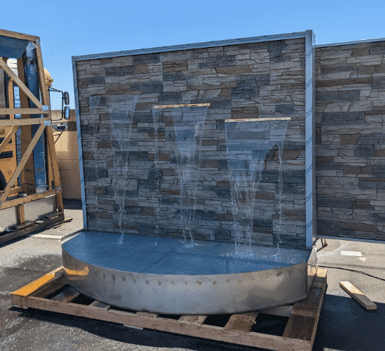 Faux Stone with scuppers